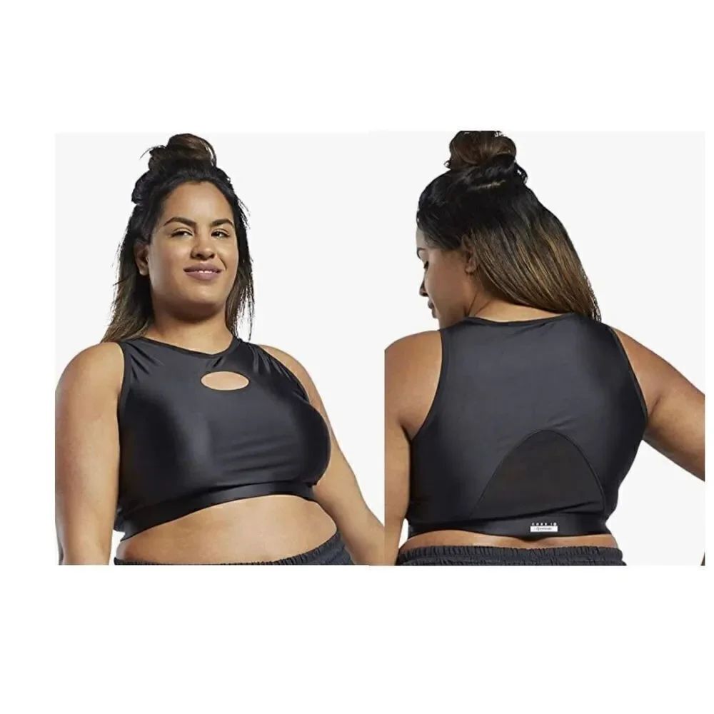 Core 10 by Reebok Women's Plus Size Cut Out Crop Top